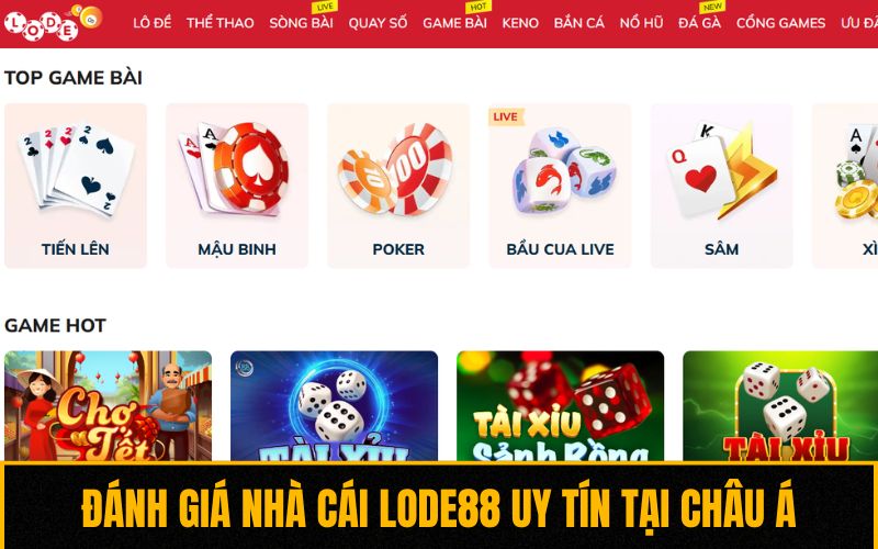 Đánh giá nhà cái Lode88 uy tín tại châu Á